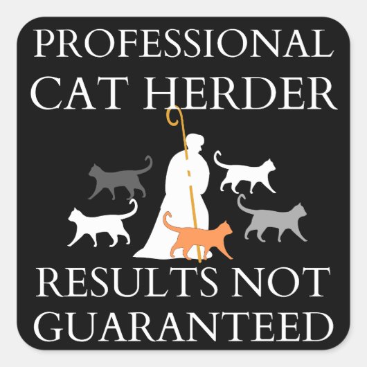Sticker Carré Résultats Professionnels De L'Herder De Chat Non G (Devant)