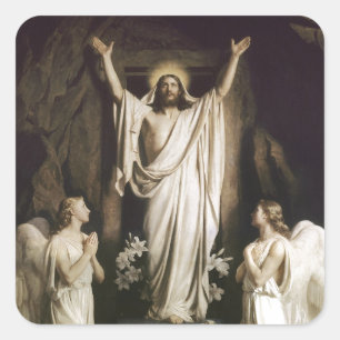 Sticker Carré Résurrection à la tombe