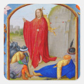 Sticker Carré Résurrection médiévale chrétienne de Jésus Pâques (Devant)