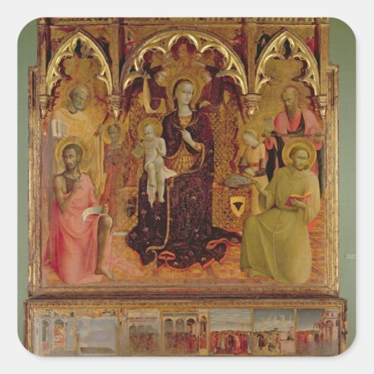 Sticker Carré Retable de la Vierge de la Neige, c.1430-32 ( (Devant)
