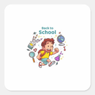 Sticker Carré Retour à l'activité scolaire