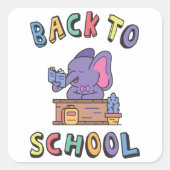 Sticker Carré Retour à l'école (Devant)