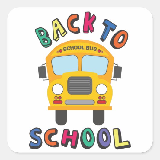 Sticker Carré Retour à l'école (Devant)