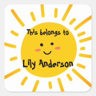 Sticker Carré Retour à l'école Ça fait partie du bon soleil