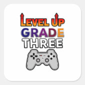 Sticker Carré Retour à l'école Niveau supérieur 3e année (Devant)