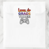 Sticker Carré Retour à l'école Niveau supérieur 3e année (Sac)