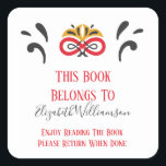Sticker Carré Retour de livre Élégant moderne Monogramme<br><div class="desc">Book Club Members, Teachers, and Bibliophile Book Worms apprécieront cette bibliothèque chic et élégante conçue pour le retour de livres. Parfait pour les bibliothèques de prêt. Ce Livre Appartient à monogrammed avec votre nom et un message amical : Profitez de la lecture du Livre, S'il vous plaît revenir quand fait....</div>