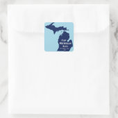 Sticker Carré Retourner Michigan Blue en 2024 (Sac)