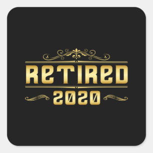Sticker Carré Retraite 2020 Retraite Grand-père de retraite Drôl