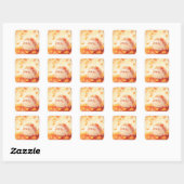 Sticker Carré Retraite d'Automne du Hérisson (Feuille)