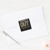 Sticker Carré Retraite des enseignants de l'école à l'étranger (Enveloppe)