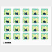 Sticker Carré Retraite Fleur de Chatons (Feuille)