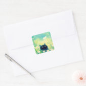 Sticker Carré Retraite Fleur de Chatons (Enveloppe)