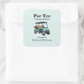 Sticker Carré Retraite Golf Panier Par Tee Thème (Sac)