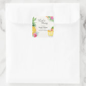 Sticker Carré Retraite Tropical Summer Cocktail Party (Sac)