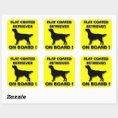 Sticker Carré Retrieur à couche plate (Feuille)