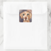 Sticker Carré Retriever du Labrador (Sac)