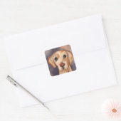 Sticker Carré Retriever du Labrador (Enveloppe)