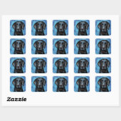Sticker Carré Retriever du Labrador (Feuille)