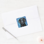 Sticker Carré Retriever du Labrador (Enveloppe)