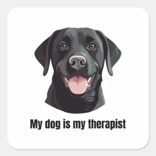 Sticker Carré Retriever du Labrador
