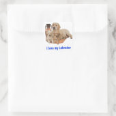Sticker Carré Retriever du Labrador (Sac)