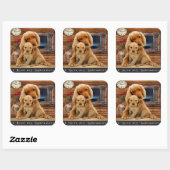 Sticker Carré Retriever du Labrador (Feuille)