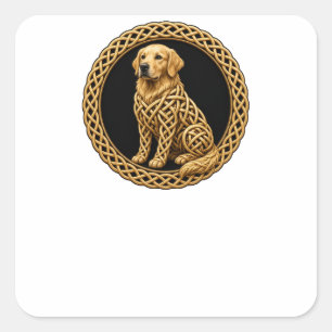 Sticker Carré Retriever Golden Knot Celtique