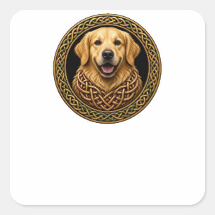 Sticker Carré Retriever Golden Knot Celtique