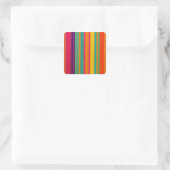 Sticker Carré Retro 60s MOD Bright Stripes (Sac)