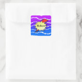 Sticker Carré Retro bubble color comic (Sac)