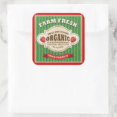 Sticker Carré Retro Farm Fresh Poster Design (Sac)