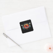 Sticker Carré Retro Florida Beach Surf (Enveloppe)