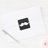 Sticker Carré Retro Funny Handlebar Mustache Moustache (Enveloppe)