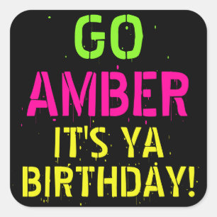 Sticker Carré Rétro génial de couleurs au néon des années 80