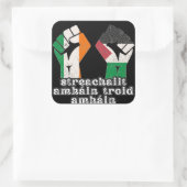 Sticker Carré Rétro Irlande Palestine Solidarité Première révolu (Sac)