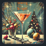Sticker Carré Retro les années 50 Merry & Bright Christmas Marti<br><div class="desc">Bienvenue dans mon monde d'Imaginaires du milieu du siècle ! Les créations de ce magasin sont nées de grandir dans une maison du milieu du siècle avec des parents amoureux de Martini. Écrasez les cocktails. Fusionner les faits avec l'imaginaire dans le milieu du siècle Moderne, Jazz, Rétro Futuriste, Atomique et...</div>