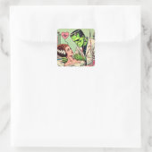 Sticker Carré Retro Monster Love Comics (Sac)