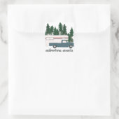 Sticker Carré Retro RV Camper RV Aventure RV (Sac)