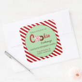 Sticker Carré Retro style Christmas Cookie Exchange (Enveloppe)