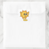 Sticker Carré Retro Sun Smiley (Sac)