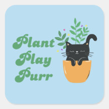 Retro Supermignon Chat Plante Jouer Purr