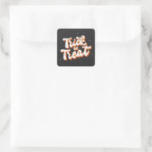 Sticker Carré Retro Trick ou Treat (Sac)