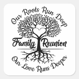 Sticker Carré Retrouvailles Familiales Rencontrez À Nouveau Not