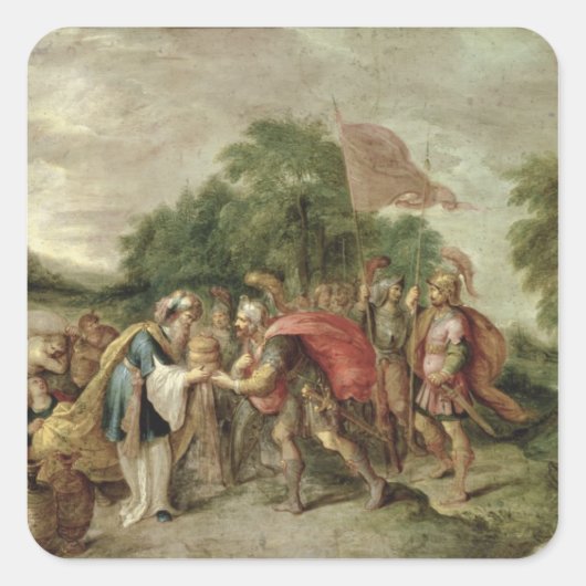 Sticker Carré Réunion d'Abraham et Melchizedek (Devant)