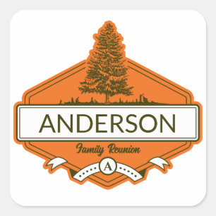 Sticker Carré Réunion de famille personnalisée 