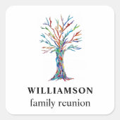 Sticker Carré Réunion familiale (Devant)