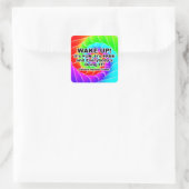 STICKER CARRÉ RÉVEILLE ! (Sac)