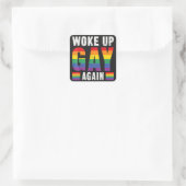 Sticker Carré Réveillez Gay (Sac)