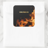 Sticker Carré Révélation : Soyez en feu pour la foi chrétienne J (Sac)